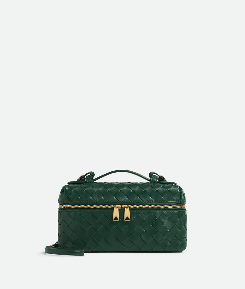 Pauline Woven Vanity Bag - Emerald Green